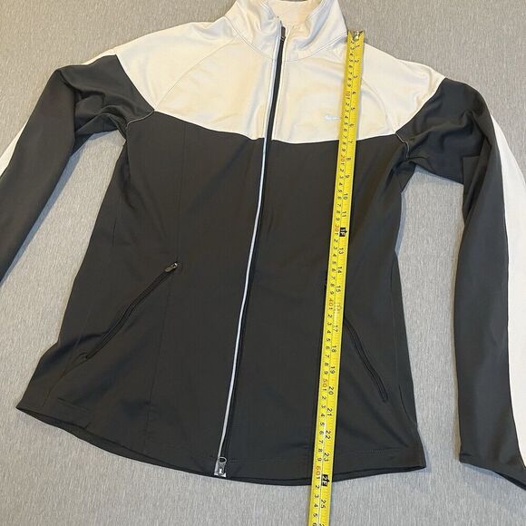 Nike Lightweight Medium Gray & White Full Zip Running Track Jacket Women's - Picture 4 of 12